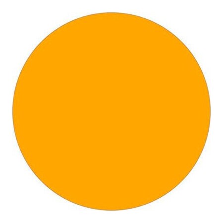 Box Packaging 3/4" Dia. Round Removable Paper Labels, Fluorescent Orange, Roll of 500 DL1388FO